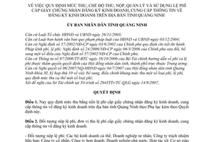 Quyết định 3823/2007/QĐ-UBND mức thu chế độ thu nộp, quản lý sử dụng