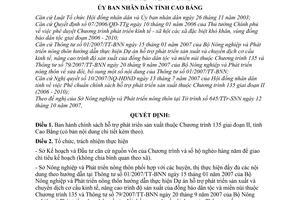 Quyết định 2017/2007/QĐ-UBND chính sách hỗ trợ phát triển sản xuất