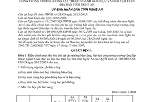 Quyết định 120/2007/QĐ-UBND điều chỉnh mức thu học phí trường lớp bán công trong trường công lập thuộc ngành giáo dục đào tạo tỉnh Nghệ An