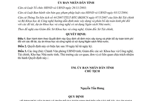 Quyết định 52/2007/QĐ-UBND phân bổ dự toán kinh phí dự án khoa học Bình Phước