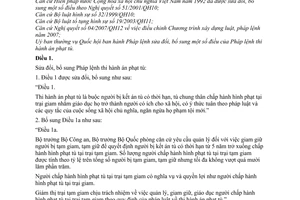 Pháp lệnh Thi hành án phạt tù 2007 sửa đổi 01/2007/UBTVQH12