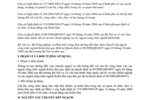 Thông tư liên tịch  03/2007/TTLT-BNV-BNN  hướng dẫn thực hiện chuyển xếp ngạch công chức ngành Kiểm lâm
