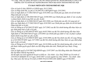 Quyết định 106/2007/QĐ-UBND thu lệ phí cấp giấy chứng nhận đăng ký kinh doanh, cung cấp thông tin đăng ký kinh doanh địa bàn thành phố Hà Nội