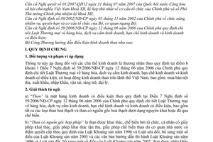 Thông tư 04/2007/TT-BCT hướng dẫn điều kiện kinh doanh than