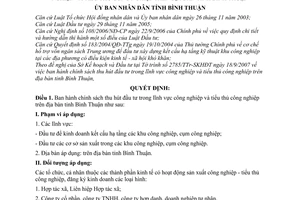 Quyết định 66/2007/QĐ-UBND chính sách thu hút đầu tư trong lĩnh vực tiểu thủ công nghiệp