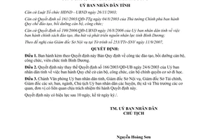 Quyết định 112/2007/QĐ-UBND Quy định đào tạo bồi dưỡng cán bộ công viên chức Bình Dương