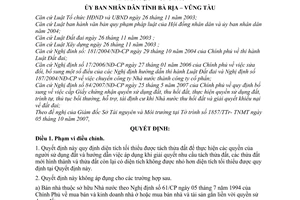 Quyết định 81/2007/QĐ-UBND quy định diện tích tối thiểu được tách thửa