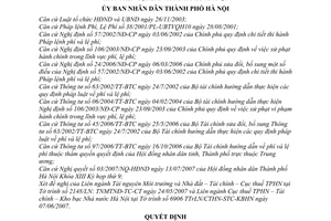 Quyết định 112/2007/QĐ-UBND thu lệ phí cấp giấy phép, thăm dò, khai thác, sử dụng nước dưới đất thành phố Hà Nội