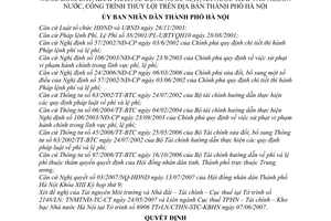 Quyết định 110/2007/QĐ-UBND thu phí thẩm định đề án báo cáo thăm dò khai thác sử dụng nước dưới đất nước mặt xả nước thải thành phố Hà Nội