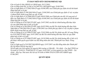 Quyết định 113/2007/QĐ-UBND thu lệ phí địa chính thành phố Hà Nội