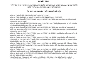 Quyết định 108/2007/QĐ-UBND thu phí thẩm định hồ sơ điều kiện hành nghề khoan nước địa bàn thành phố Hà Nội