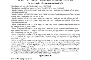 Quyết định 125/2007/QĐ-UBND thu lệ phí hộ tịch thành phố Hà Nội