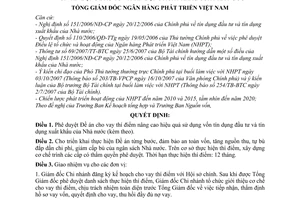 Quyết định 546/QĐ-NHPT phê duyệt Đề án cho vay thí điểm nâng cao hiệu quả