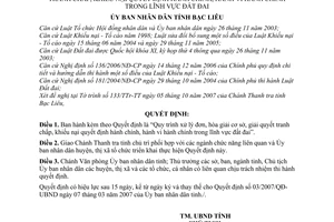 Quyết định 18/2007/QĐ-UBND quy trình xử lý đơn hòa giải giải quyết tranh chấp, khiếu nại quyết định hành chính