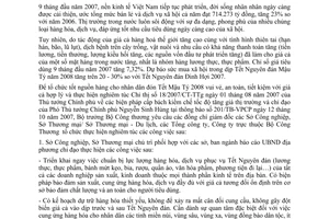 Chỉ thị 01/2007/CT-BCT công tác phục vụ Tết Nguyên đán Mậu Tý năm 2008