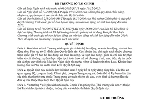 Quyết định 88/2007/QĐ-BTC mã số danh mục chương trình quốc gia bảo hộ an toàn lao động vệ sinh lao động