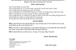 Quyết định 2278/2007/QĐ-TTCP Quy chế lập quản lý hồ sơ Thanh tra hồ sơ giải quyết khiếu nại quyết tố cáo