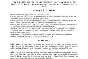 Quyết định 2827/2007/QĐ-UBND xác định, quản lý hộ nghèo