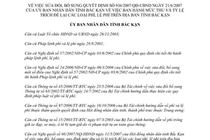 Quyết định 2096/2007/QĐ-UBND mức thu tỷ lệ trích để lại các loại phí lệ phí Bắc Kạn