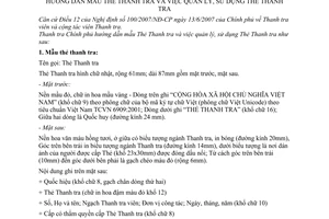 Thông tư 2313/2007/TT-TTCP hướng dẫn mẫu thẻ Thanh tra quản lý sử dụng thẻ Thanh tra