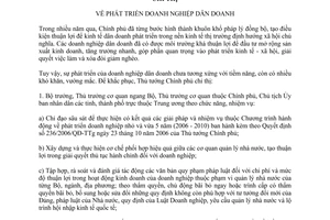 Chỉ thị 22/2007/CT-TTg phát triển doanh nghiệp dân doanh