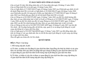 Quyết định 70/2007/QĐ-UBND mức thu, chế độ thu, nộp, quản lý và sử dụng