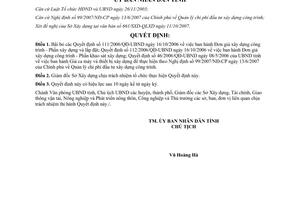 Quyết định 36/2007/QĐ-UBND bãi bỏ Quyết định 111/2006/QĐ-UBND, 112/2006/QĐ-UBND