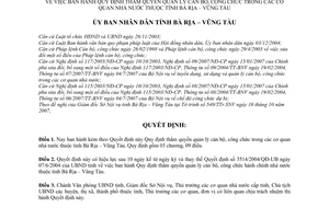 Quyết định 86/2007/QĐ-UBND thẩm quyền quản lý cán bộ, công chức