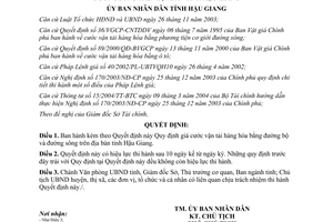 Quyết định 23/2007/QĐ-UBND giá cước vận tải hàng hóa bằng đường bộ đường sông Hậu Giang