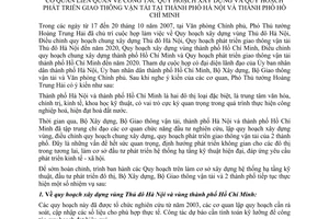 Thông báo 215/TB-VPCP ý kiến Phó Thủ tướng Hoàng Trung Hải buổi làm việc cơ quan liên quan công tác quy hoạch xây dựng phát triển giao thông vận tải