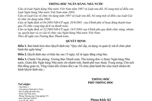 Quyết định 38/2007/QĐ-NHNN Quy chế cấp sử dụng quản lý mã tổ chức phát hành thẻ ngân hàng