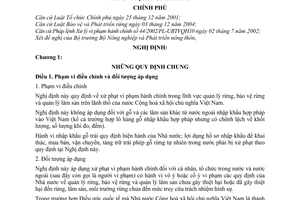 Nghị định 159/2007/NĐ-CP xử phạt vi phạm hành chính trong lĩnh vực quản lý bảo vệ rừng lâm sản