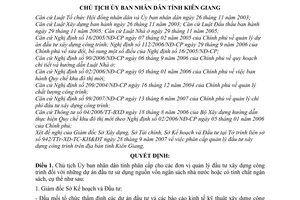 Quyết định 2092/QĐ-UBND phân cấp quản lý đầu tư xây dựng công trình