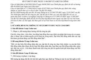 Thông tư 127/2007/TT-BTC công tác phí chi tổ chức hội nghị CQNN đơn vị sự nghiệp công lập chi tiêu đón tiếp khách nước ngoài hội nghị hội thảo