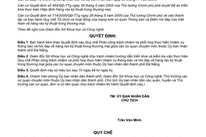 Quyết định 62/2007/QĐ-UBND phân công phối hợp hàng rào kỹ thuật thương mại Đà Nẵng