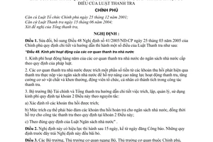 Nghị định 161/2007/NĐ-CP hướng dẫn Luật Thanh tra sửa đổi Nghị định 41/2005/NĐ-CP