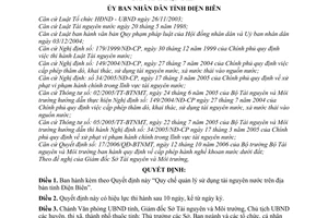 Quyết định 19/2007/QĐ-UBND Quy chế quản lý sử dụng tài nguyên nước