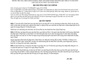 Quyết định 80/2007/QĐ-BTC tạm thời thời hạn nộp thuế GTGT phân bón thuốc trừ sâu hóa chất cơ bản thức ăn chăn nuôi nguyên liệu nhựa sản xuất