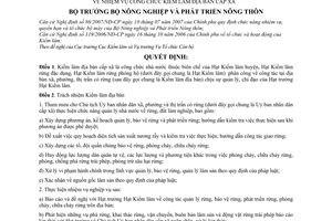 Quyết định 83/2007/QĐ-BNN nhiệm vụ công chức Kiểm lâm cấp xã