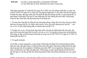 Công văn  15130/BTC-HCSN  bố trí kinh phí thực hiện phòng, chống tiêu chảy cấp nguy hiểm