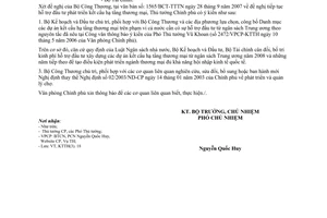 Công văn  6515/VPCP-KTTH  đề nghị tiếp tục hỗ trợ đầu tư phát triển kết cấu hạ tầng thương mại