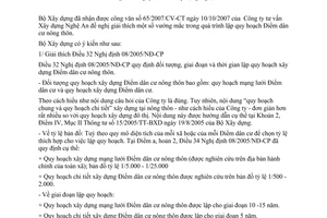 Công văn  56/BXD-KTQH hướng dẫn quy hoạch xây dựng điểm dân cư nông thôn