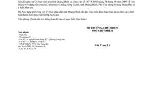 Công văn  6652/VPCP-CN  đầu tư dự án dây chuyền 2 Nhà máy xi măng Sông Gianh, tỉnh Quảng Bình