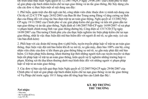 Công văn  2440/BXD-PC  tuyên truyền, phổ biến  NQ 32/2007/NQ-CP