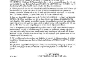 Công văn 53/BXD-QLN trả lời CV 4919/TNMTNĐ-CS