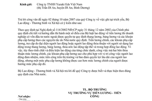 Công văn  4308/LĐTBXH-TL  chế độ phụ cấp lương