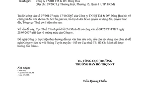 Công văn  4862/TCT-HT  chứng từ  khoản chi đền bù giải tỏa, hỗ trợ di dời có quyền sử dụng đất, quyền thuê đất