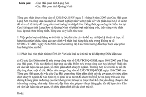 Công văn  6631/TCHQ-GSQL  phân loại xe ô tô tải tự đổ và xe ô tô tải tự đổ dạng sắt-xi có buồng lái nhập khẩu
