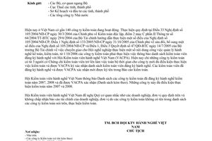 Công văn  302/VACPA  công khai lần 1 danh sách  Công ty Kiểm toán đủ điều kiện thực hiện kiểm toán  2007&2008