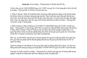 Công văn  4481/LĐTBXH-LDVL  hướng dẫn thực hiện chính sách  người lao động dôi dư NĐ 110/2007/NĐ-CP